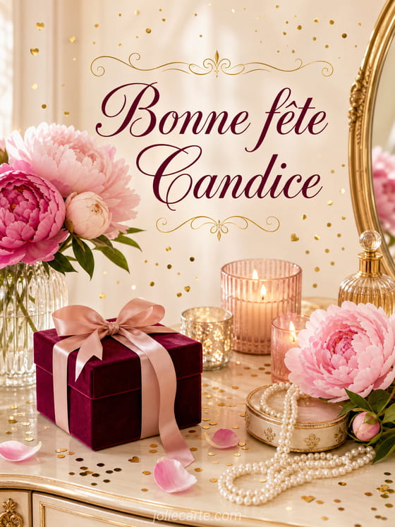 Carte bonne fĂȘte Candice