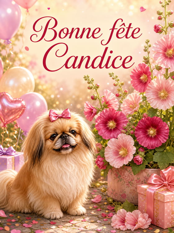 Carte bonne fĂȘte Candice