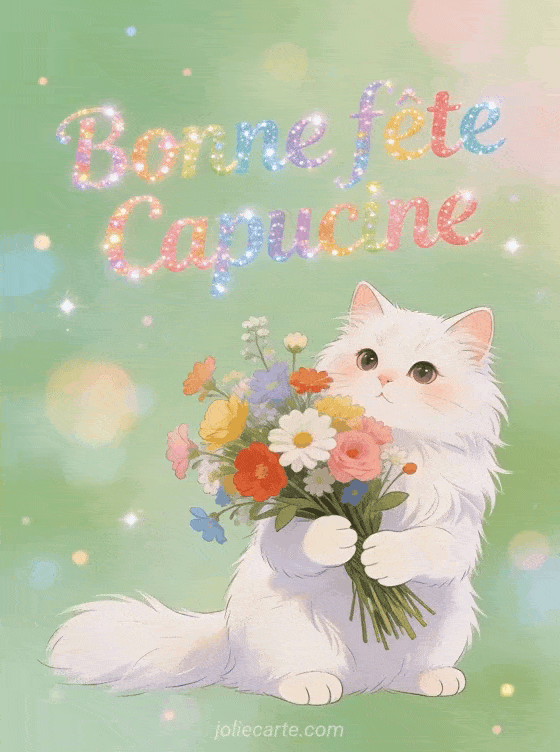 Bonne fête Capucine - Bonne fete capucine chat