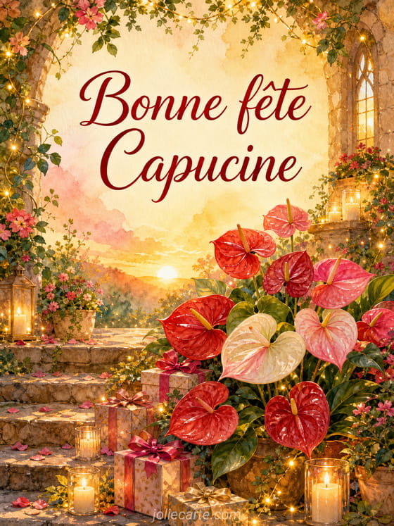 Carte bonne fĂȘte Capucine