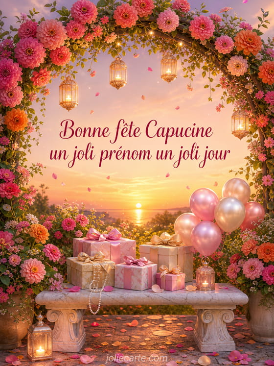 Carte bonne fĂȘte Capucine