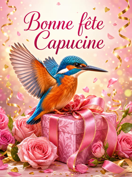 Carte bonne fĂȘte Capucine