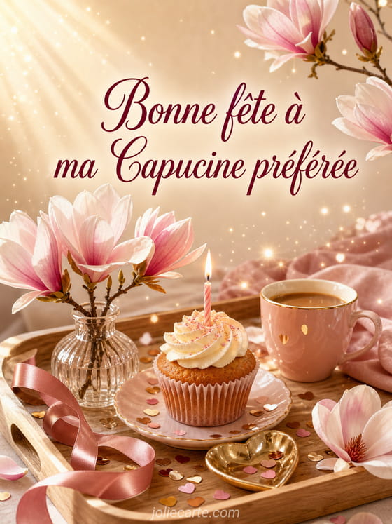 Carte bonne fĂȘte Capucine
