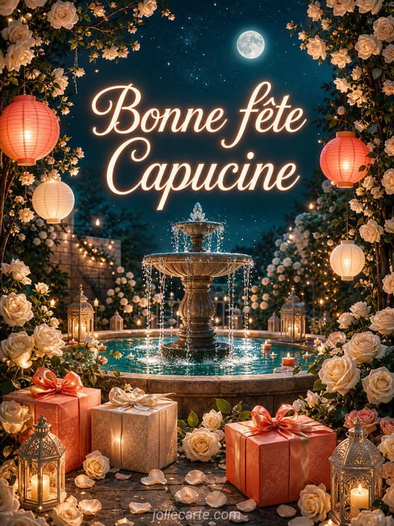 Carte bonne fĂȘte Capucine