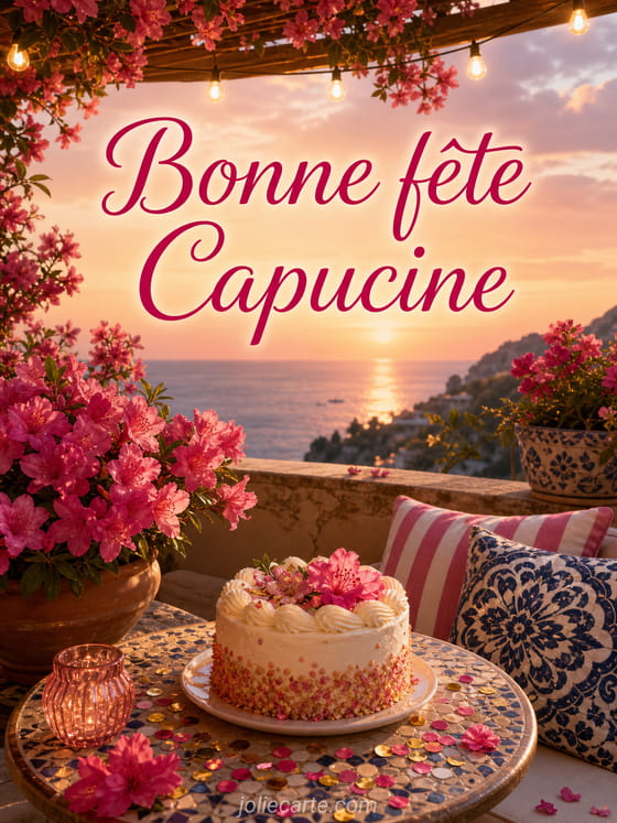 Carte bonne fĂȘte Capucine