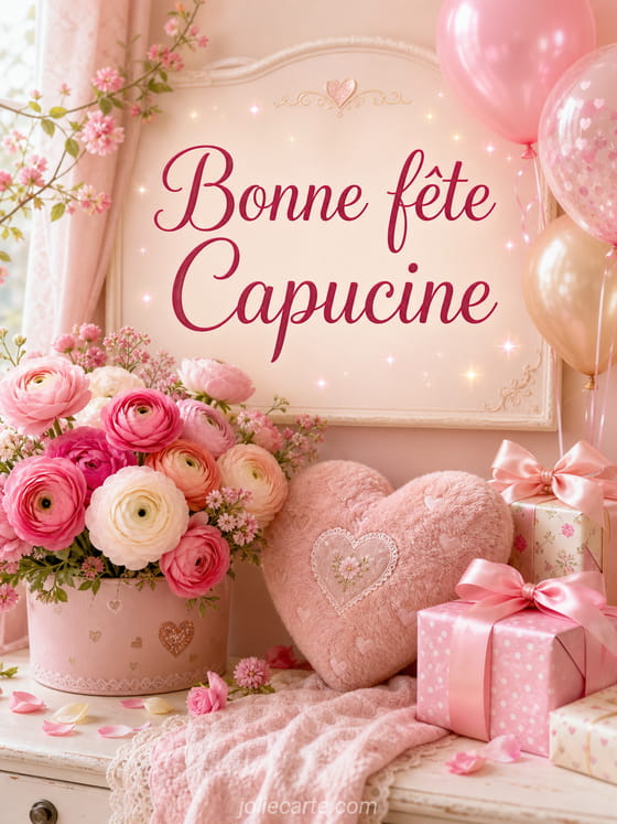 Carte bonne fĂȘte Capucine
