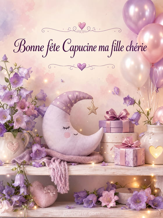 Carte bonne fĂȘte Capucine
