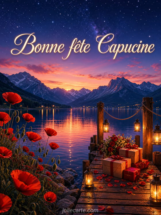 Carte bonne fĂȘte Capucine