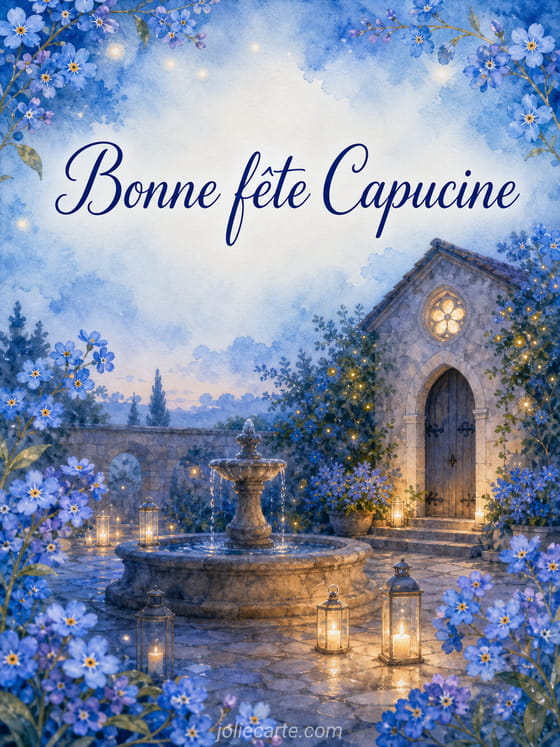 Carte bonne fĂȘte Capucine