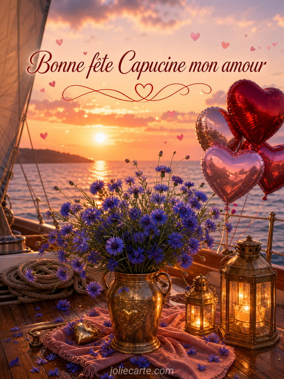 Carte bonne fĂȘte Capucine