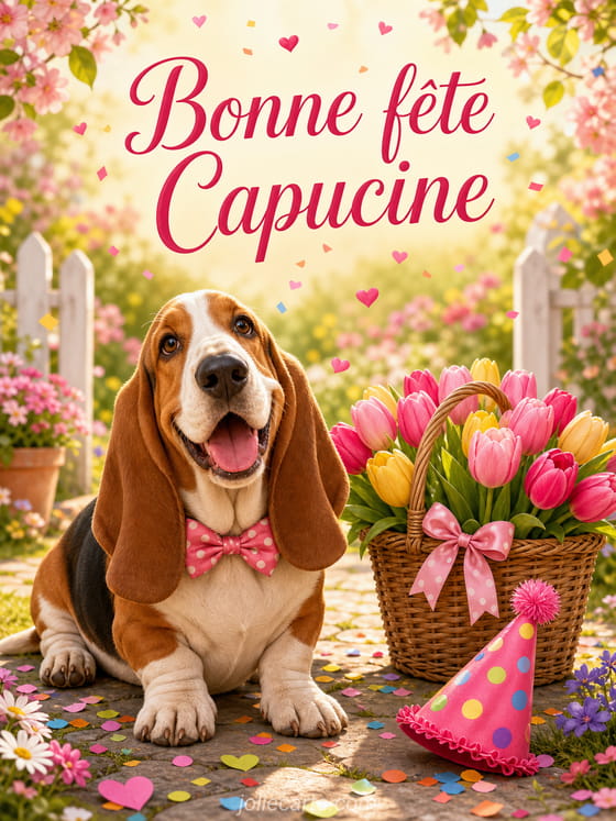Carte bonne fĂȘte Capucine