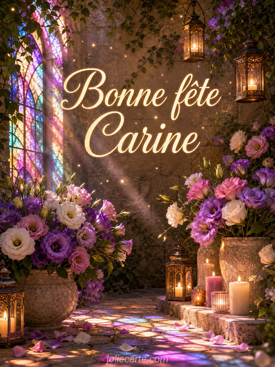 Carte bonne fête Carine
