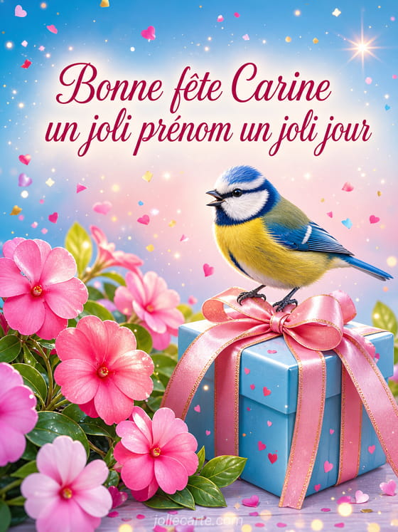 Carte bonne fête Carine
