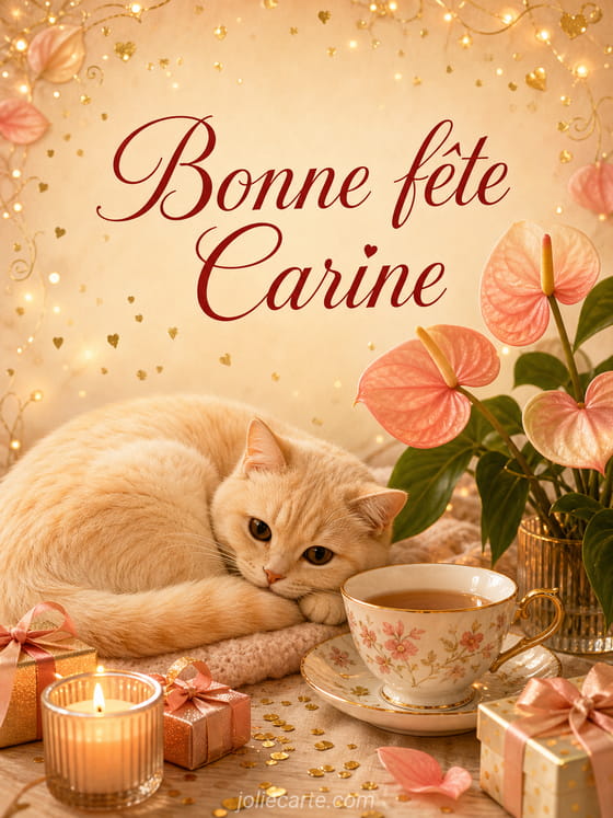 Carte bonne fête Carine