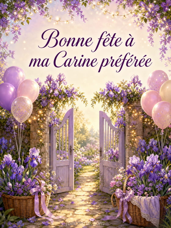 Carte bonne fête Carine