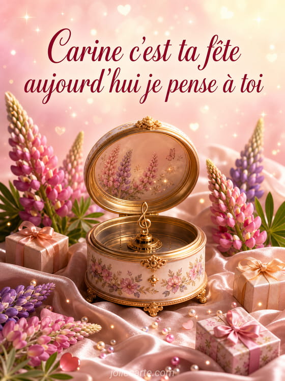 Carte bonne fête Carine