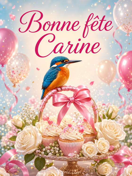 Carte bonne fête Carine