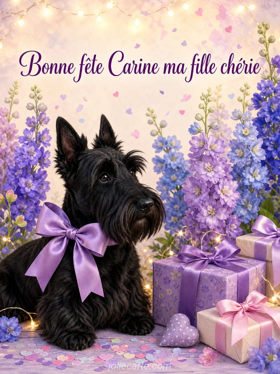 Carte bonne fête Carine
