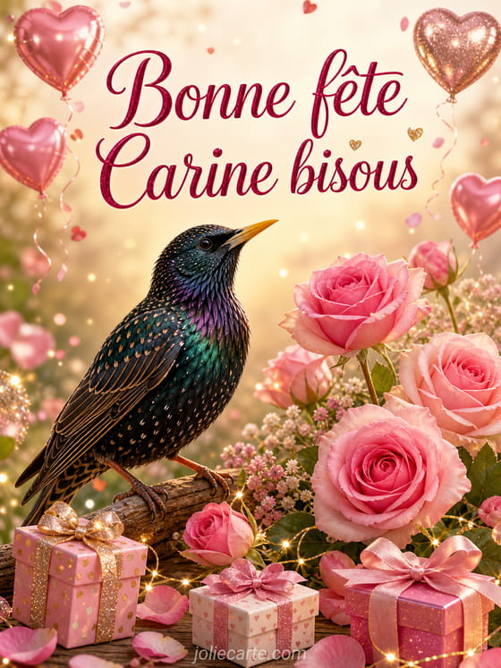 Carte bonne fête Carine