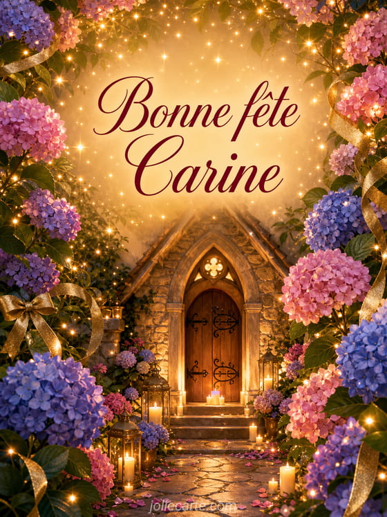 Carte bonne fête Carine