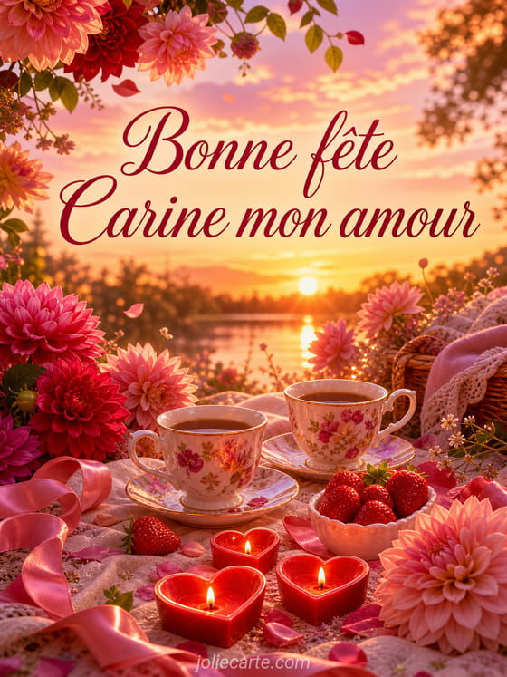Carte bonne fête Carine