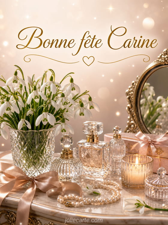 Carte bonne fête Carine