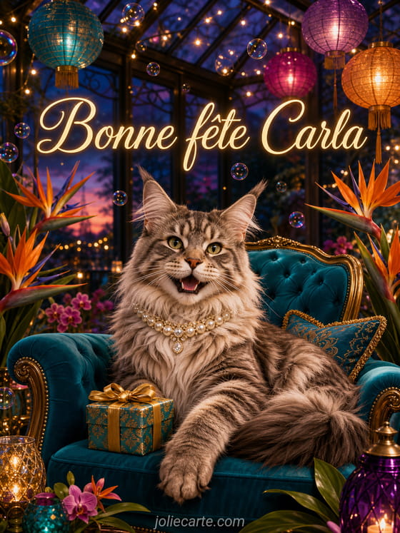 Carte bonne fĂȘte Carla