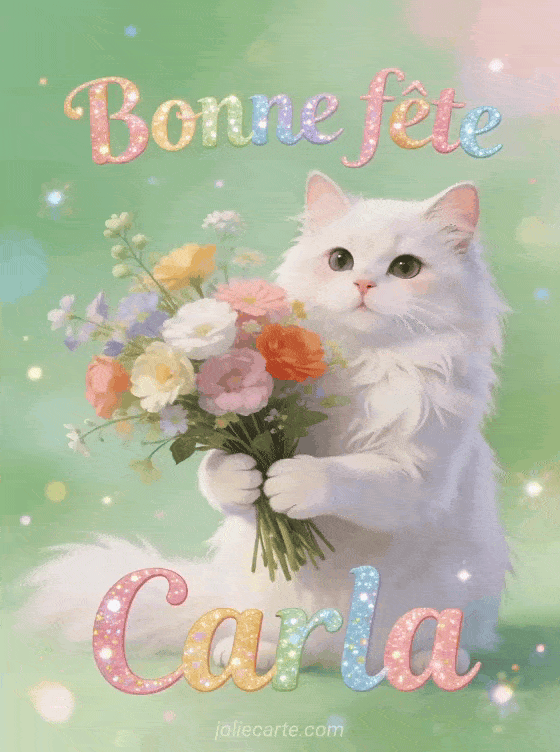 Bonne fête Carla - Bonne fete carla chat