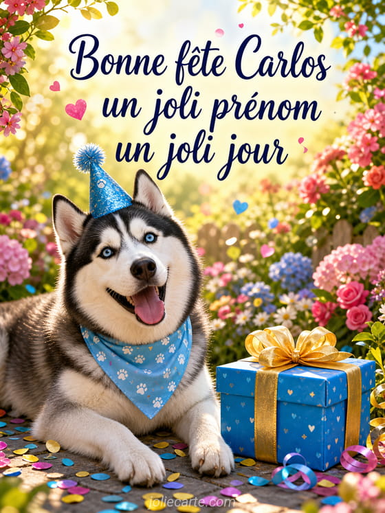 Carte bonne fĂȘte Carlos