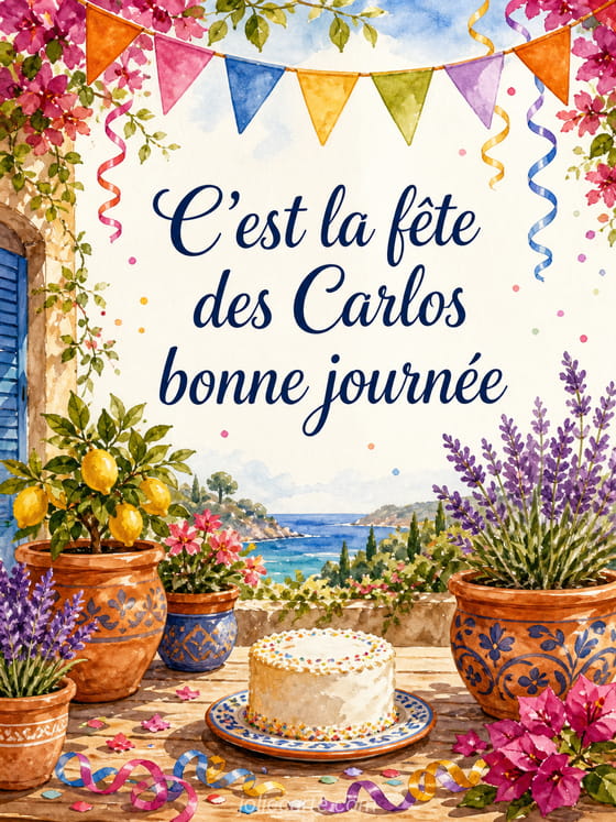 Carte bonne fĂȘte Carlos