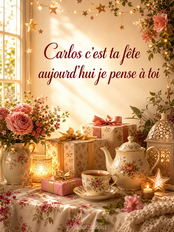 Carte bonne fĂȘte Carlos