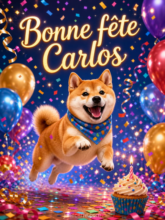 Carte bonne fĂȘte Carlos