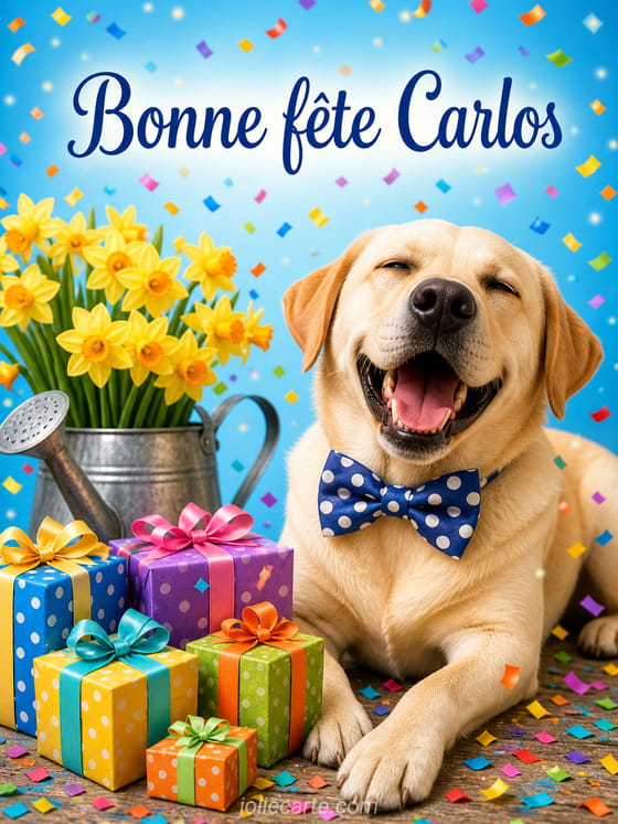 Carte bonne fĂȘte Carlos