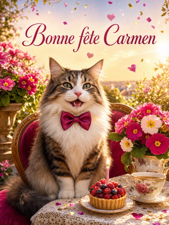 Carte bonne fĂȘte Carmen