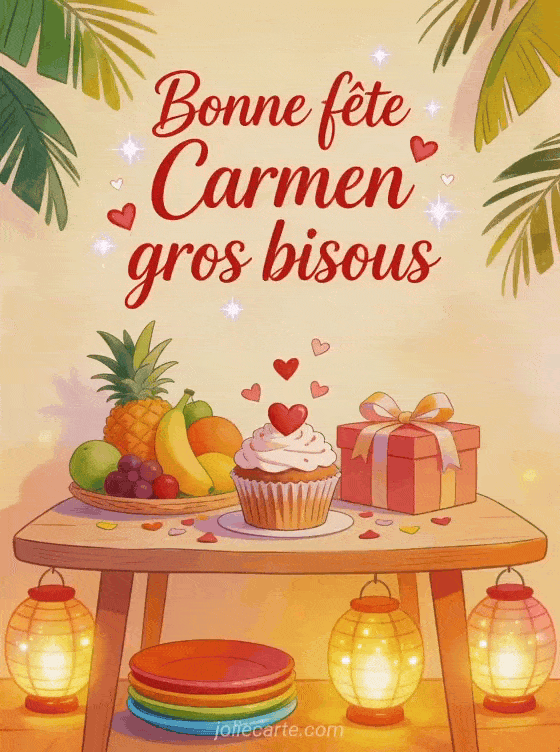 Bonne fête Carmen - Bonne fete carmen gros bisous