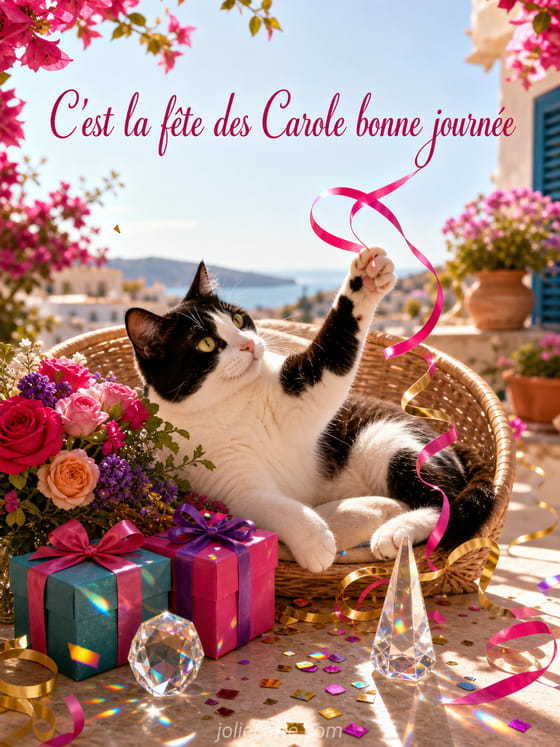Carte bonne fĂȘte Carole