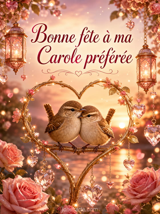 Carte bonne fĂȘte Carole