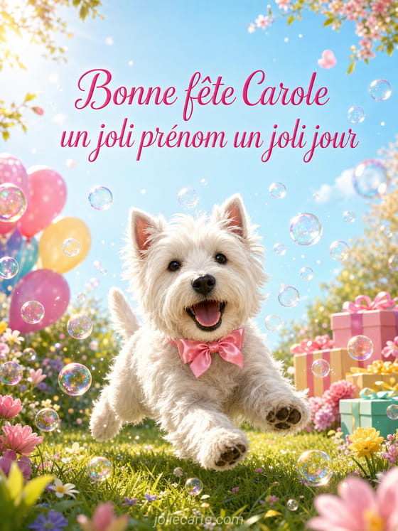 Carte bonne fĂȘte Carole