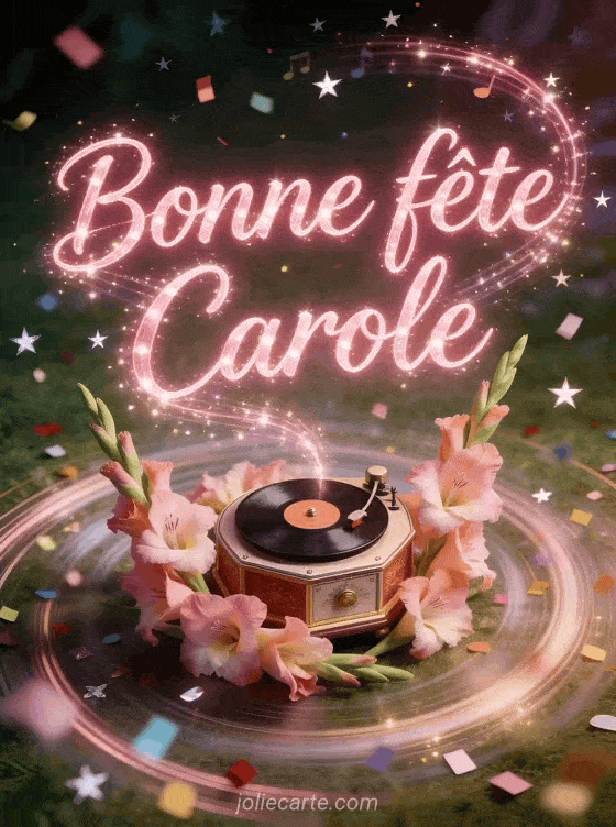 Bonne fête Carole - Bonne fete carole gif anime