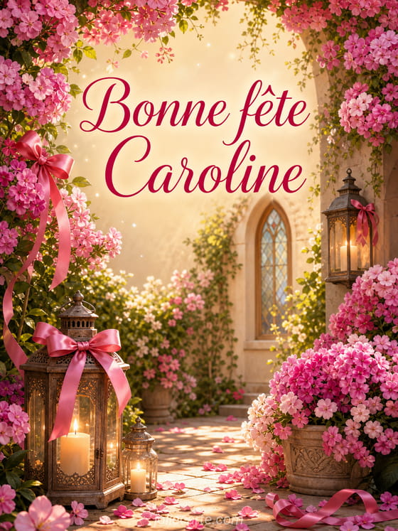 Carte bonne fête Caroline