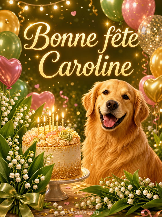 Carte bonne fête Caroline