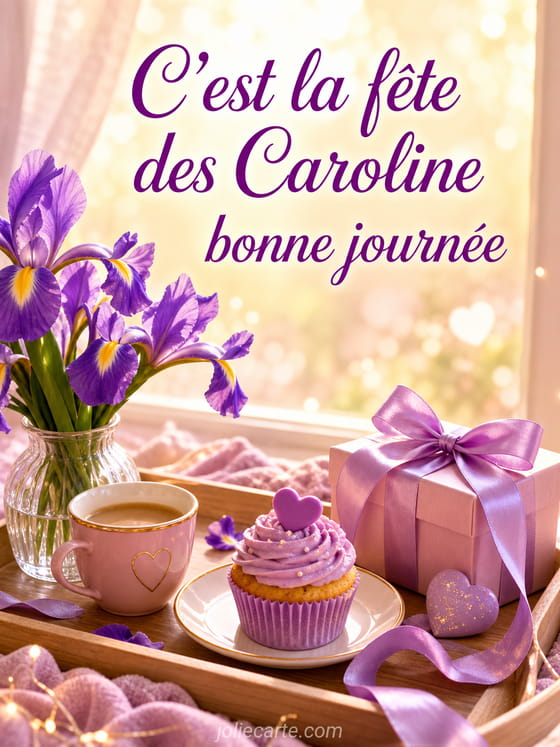 Carte bonne fête Caroline