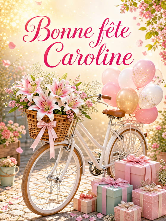 Carte bonne fête Caroline