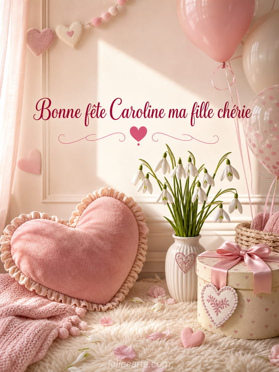 Carte bonne fête Caroline