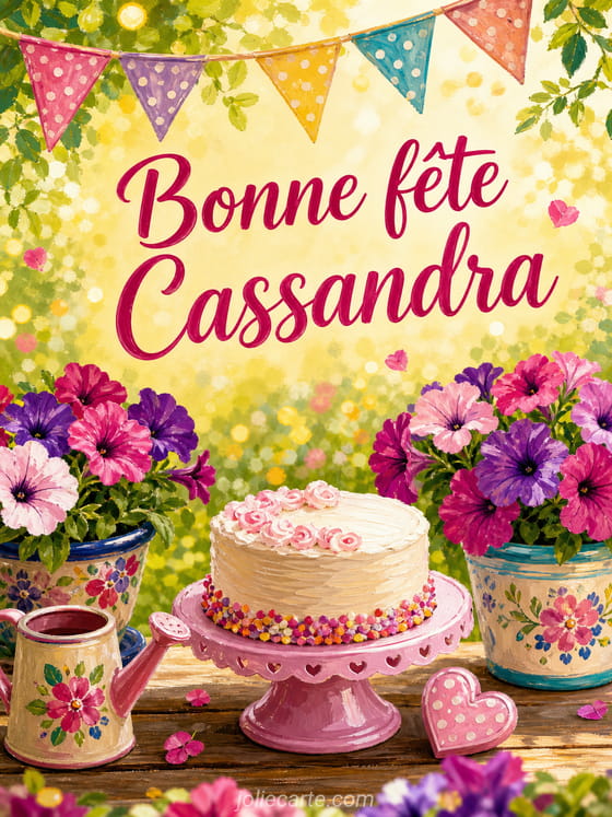 Carte bonne fĂȘte Cassandra