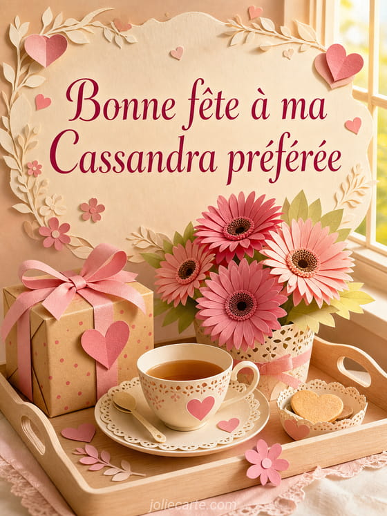 Carte bonne fĂȘte Cassandra