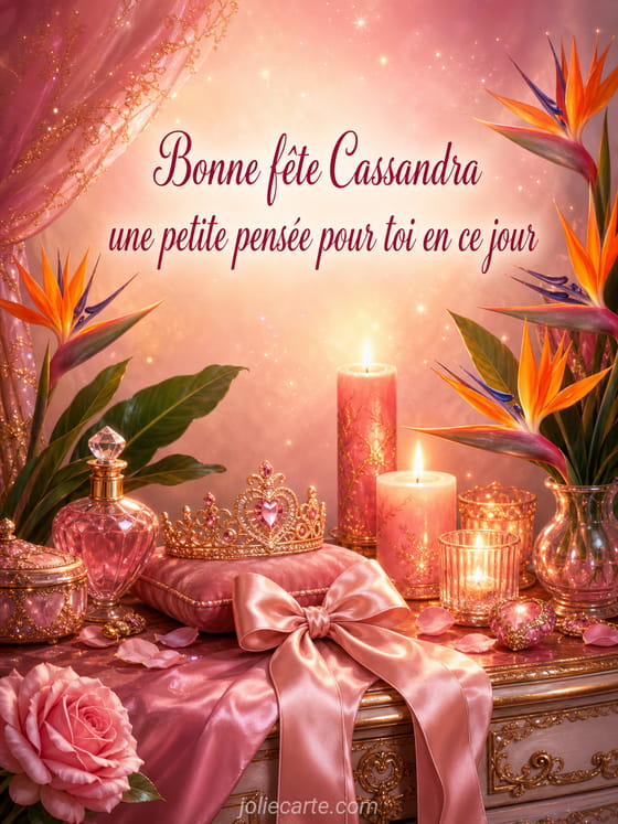 Carte bonne fĂȘte Cassandra