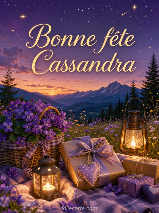 Carte bonne fĂȘte Cassandra