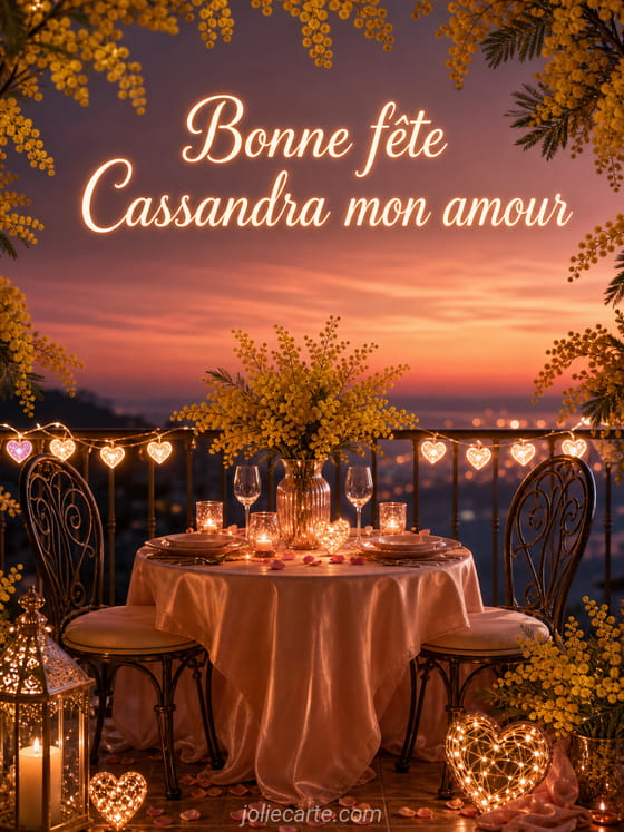 Carte bonne fĂȘte Cassandra