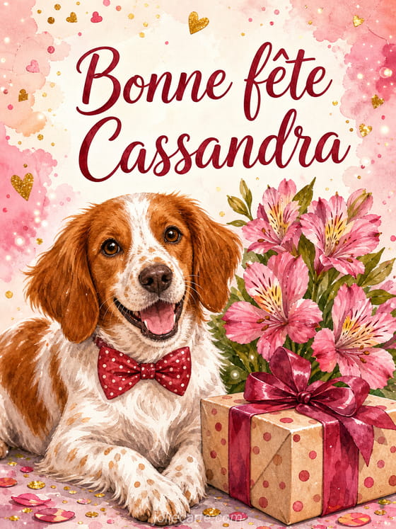 Carte bonne fĂȘte Cassandra